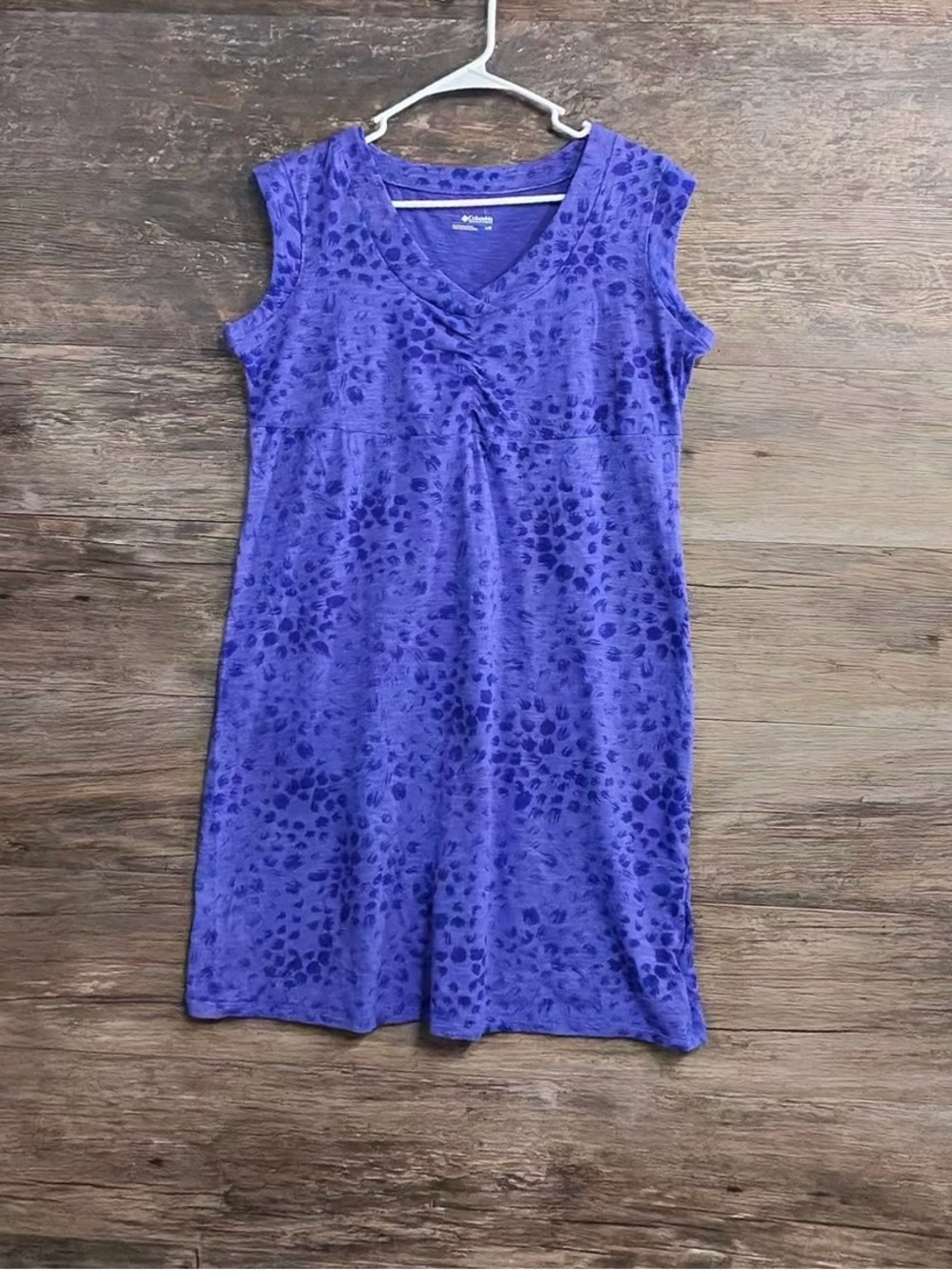 Columbia Purple Sleeveless V-Neck Casual Dress
